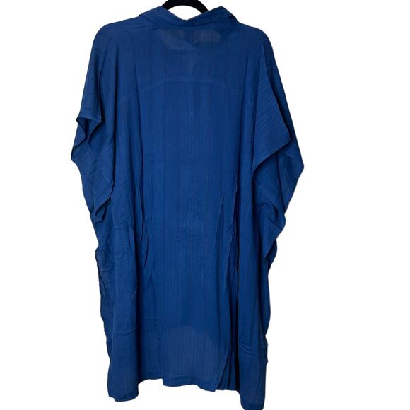 L*Space Anita Button Front Tunic Swim Cover-up Indigo Women Small NWT - Picture 5 of 8